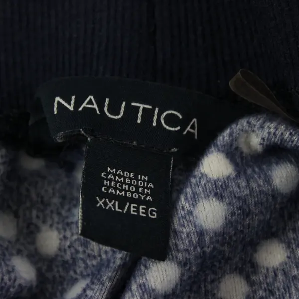 Nautica Women's XXL Blue Polka Dot Pajama Sleep Pants
