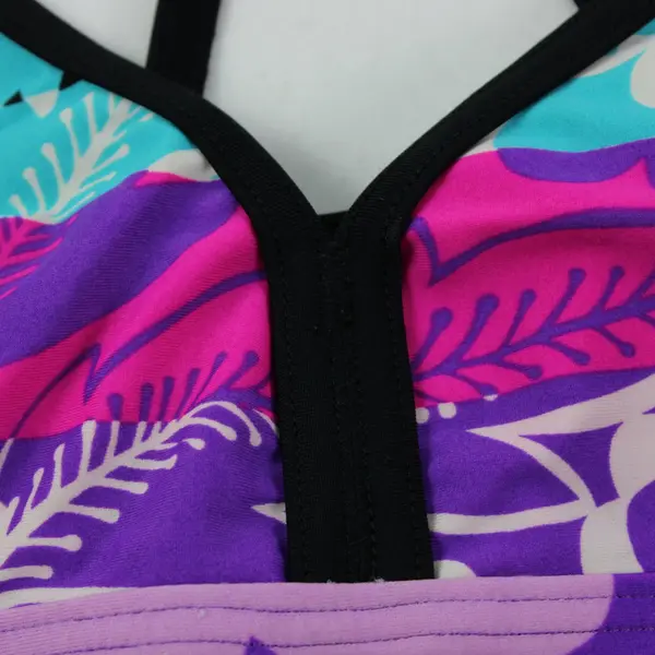 Zero Xposur Girls Tankini Top Size 16 Blue Purple Pink Floral