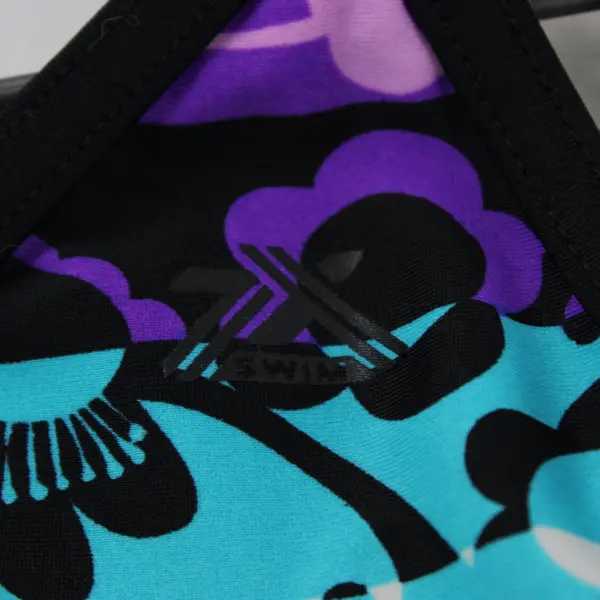 Zero Xposur Girls Tankini Top Size 16 Blue Purple Pink Floral