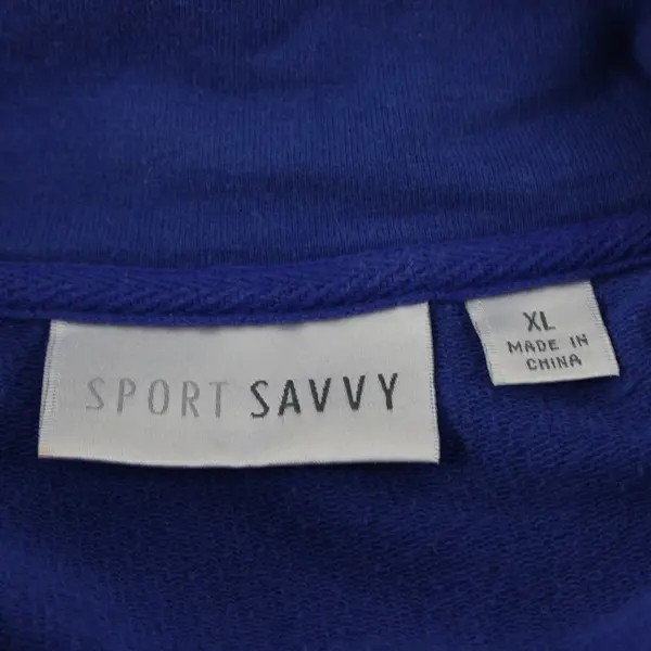 Sports Savvy Women's Blue Full-Zip Activewear Jacket Size XL