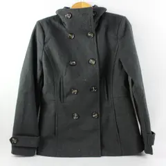 Thread & Supply Women's Wool Blend Peacoat Charcoal Gray Size Large