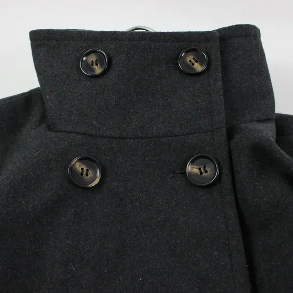 Thread & Supply Women's Wool Blend Peacoat Charcoal Gray Size Large