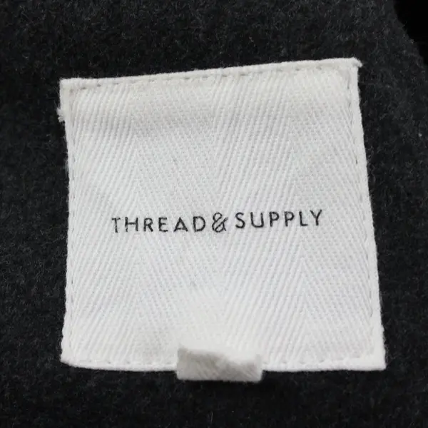 Thread & Supply Women's Wool Blend Peacoat Charcoal Gray Size Large