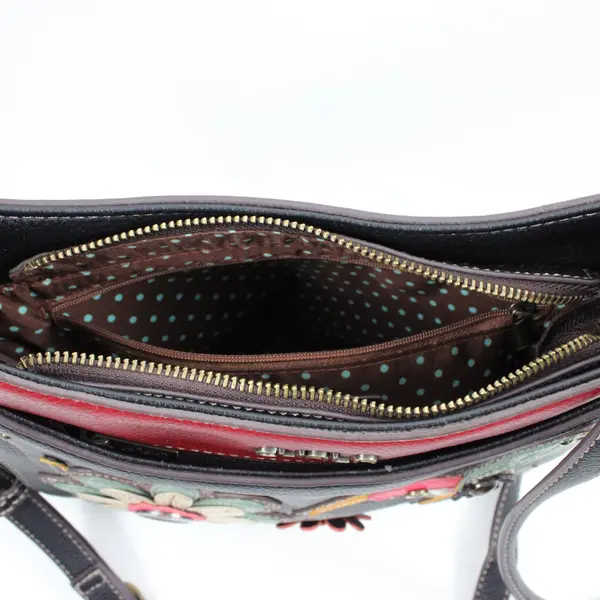 Chala Hummingbird Faux Leather Crossbody Purse Multicolor Adjustable Strap