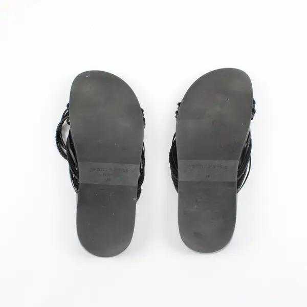 Jenni Kayne Black Strappy Sandals Women's US 7.5 EU 39 Pre-Owned Flawed