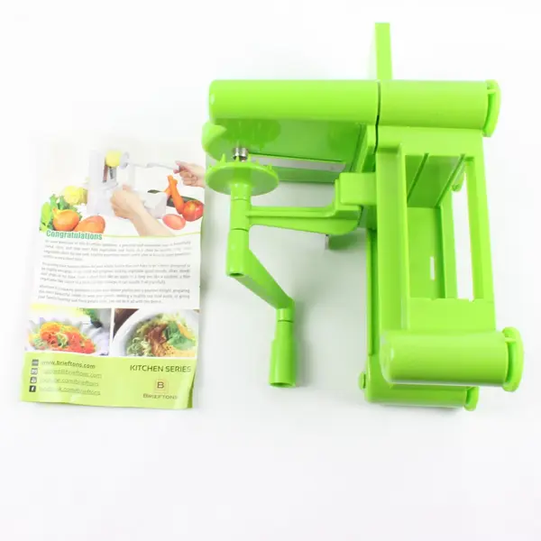 Brieftons Tri-Blade Spiral Slicer Green Vegetable Spiralizer