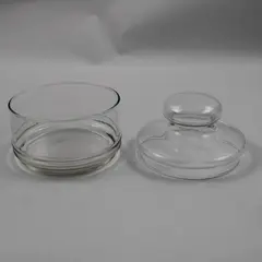 Small Clear Glass Canister Jar with Lid 5 Inch Kitchen Storage