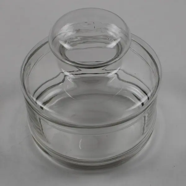 Small Clear Glass Canister Jar with Lid 5 Inch Kitchen Storage
