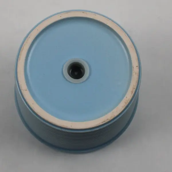 Pale Blue Textured Ceramic Plant Pot 4.5in Tall 5in Wide
