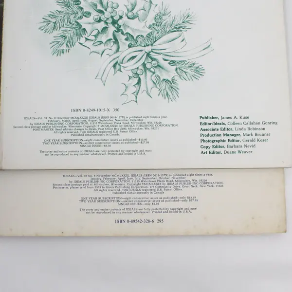 Lot of 2 Vintage Ideals Christmas Magazines November 1979 December 1982