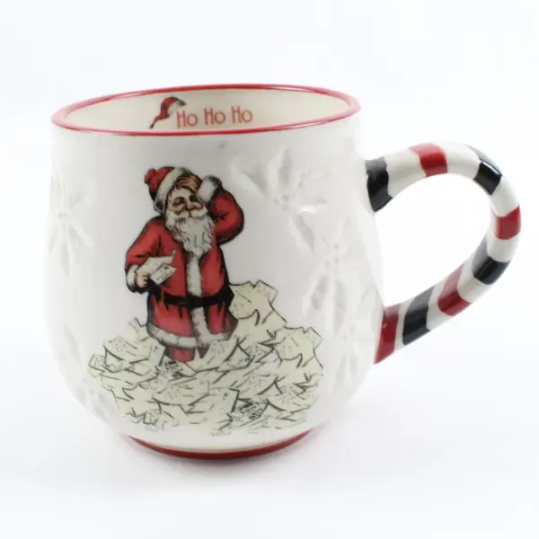 World Market Santa Claus with Letters Ceramic Christmas Mug