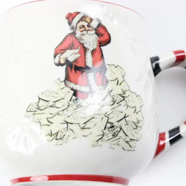 World Market Santa Claus with Letters Ceramic Christmas Mug