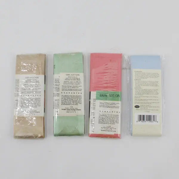 Lot of 4 Wrights Satin Blanket Binding 4.75 Yds., Asstd. colors, 2 unopened 