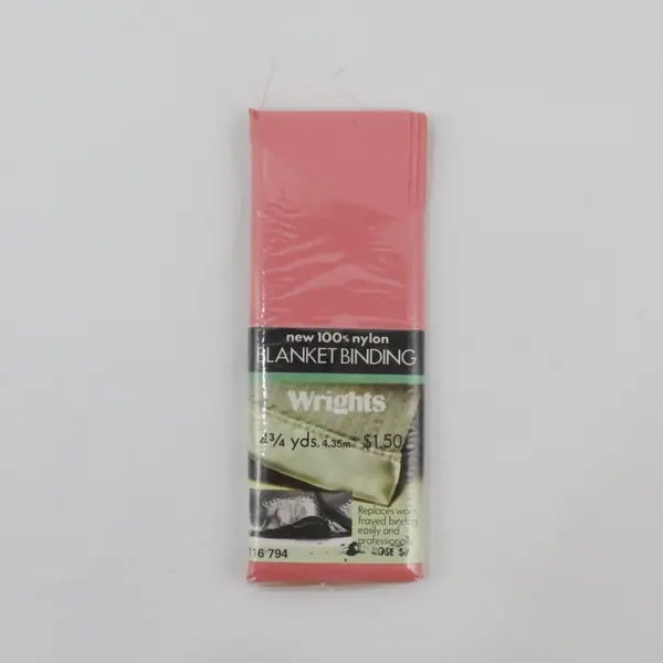 Lot of 4 Wrights Satin Blanket Binding 4.75 Yds., Asstd. colors, 2 unopened 