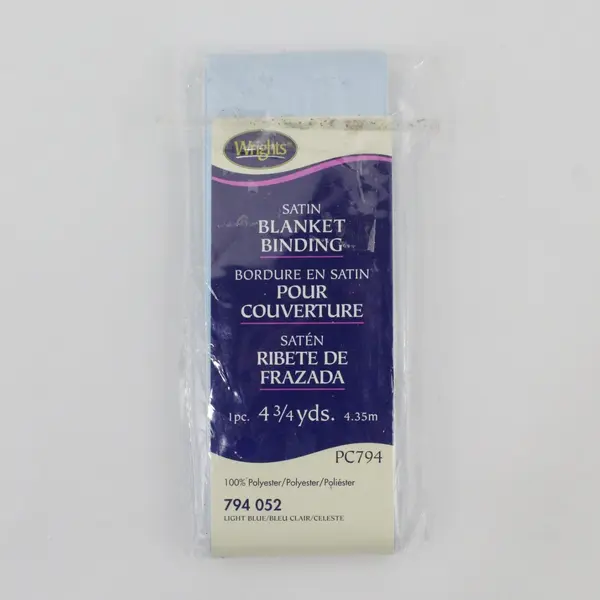 Lot of 4 Wrights Satin Blanket Binding 4.75 Yds., Asstd. colors, 2 unopened 