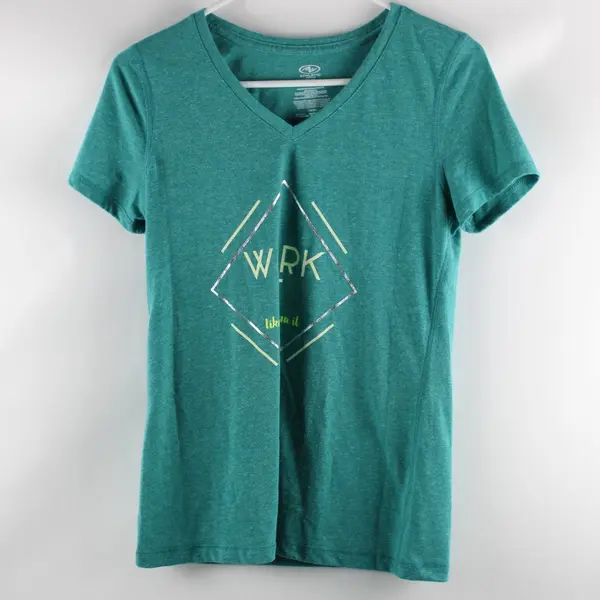 Athletic Works Women's Cabo Blue Heather Graphic Tee Work It Like You Mean It S