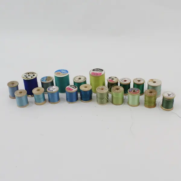 Lot of 20 Mixed Brand Sewing Thread Spools, Asstd. Colors 