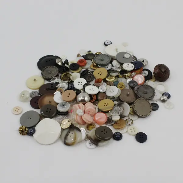 Lot of Sewing/Craft Buttons, Asstd. Colors & Sizes, Pre-owned Circa 150 count 