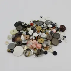 Lot of Sewing/Craft Buttons, Asstd. Colors & Sizes, Pre-owned Circa 150 count 