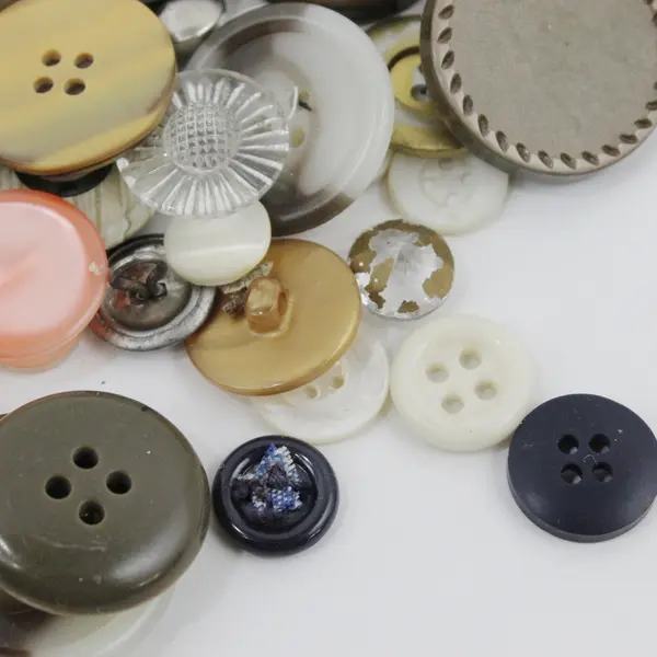 Lot of Sewing/Craft Buttons, Asstd. Colors & Sizes, Pre-owned Circa 150 count 