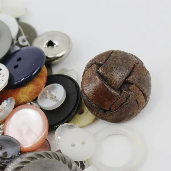 Lot of Sewing/Craft Buttons, Asstd. Colors & Sizes, Pre-owned Circa 150 count 