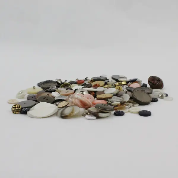 Lot of Sewing/Craft Buttons, Asstd. Colors & Sizes, Pre-owned Circa 150 count 
