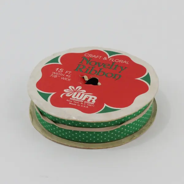 Lot of 3 Vintage Spools Holiday, Tartan & Novelty Ribbon, Asstd. Sizes