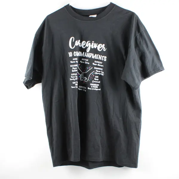 Port & Company Caregiver 10 Commandments Black T-Shirt XL