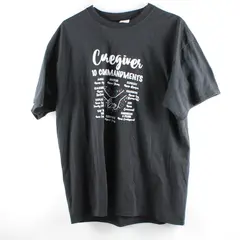 Port & Company Caregiver 10 Commandments Black T-Shirt XL