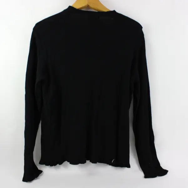Vintage Koret Women's Small Black Layered Top Floral Embroidery Beading