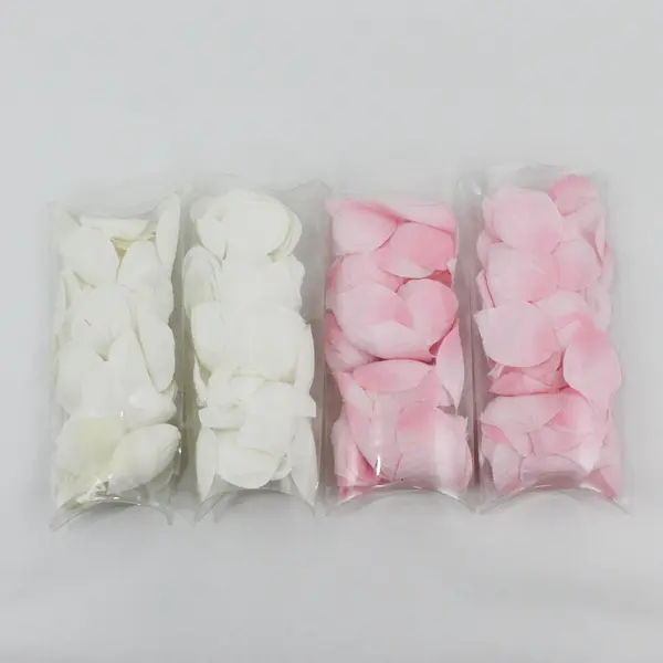 Lot of 4 Packs of Details Accessories Fabric Rose Petals Pink & White, New 