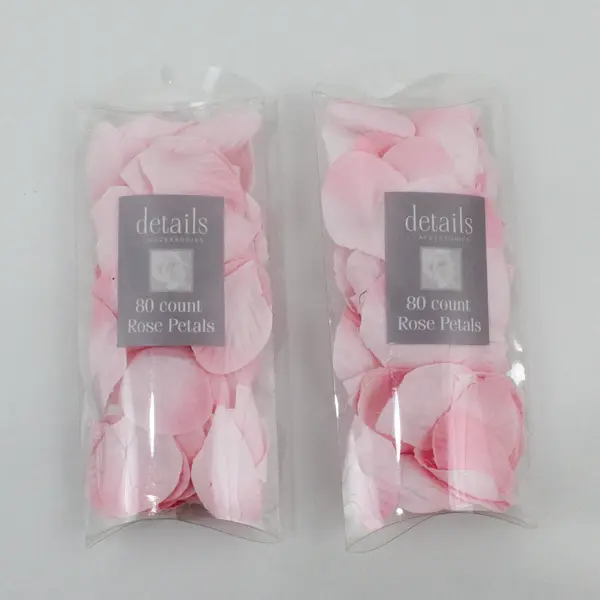 Lot of 4 Packs of Details Accessories Fabric Rose Petals Pink & White, New 