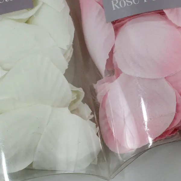 Lot of 4 Packs of Details Accessories Fabric Rose Petals Pink & White, New 