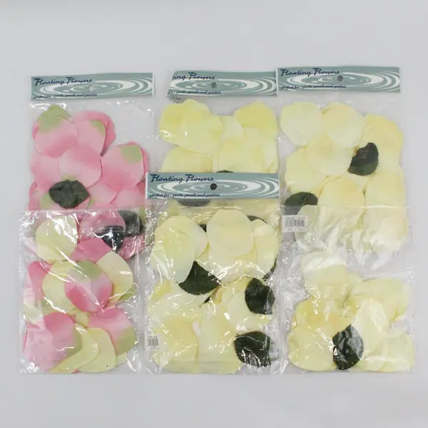Lot of 6 Packs Floating Flowers Pink & Yellow New Decorative Petals