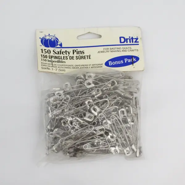 Lot of Dritz 150 Safety Pins 4 Sew-On Snap Cards Dot Snapper Sport Snaps