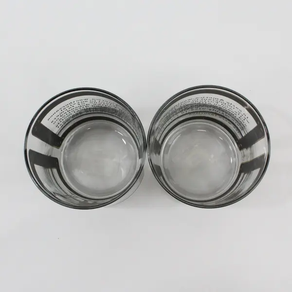 Set of 2 Vintage Georges Briard Weathervane Glass Tumblers, 4" Tall 