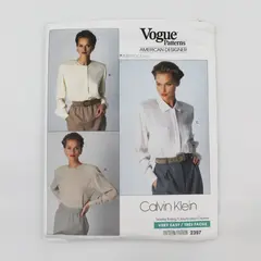 Vogue Sewing Pattern Calvin Klein 2397 Blouse Women's American Designer