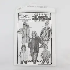 Stretch&Sew Ann Person Collectibles 1069 Vintage Ladies/Girls Baseball Jkt Uncut