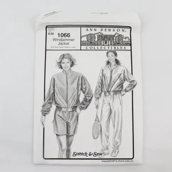 Vintage Ann Person Stretch & Sew Windjammer Jacket Pattern 1066 Women's Uncut