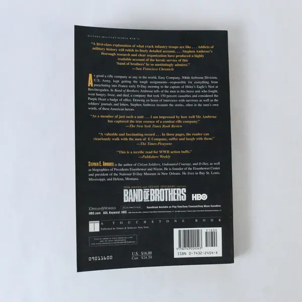 Band of Brothers Stephen E. Ambrose 2001 Touchstone Paperback