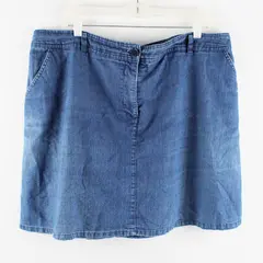White Stag Women's Denim Mini Skirt Medium Wash Size 18W