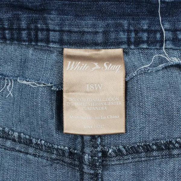 White Stag Women's Denim Mini Skirt Medium Wash Size 18W