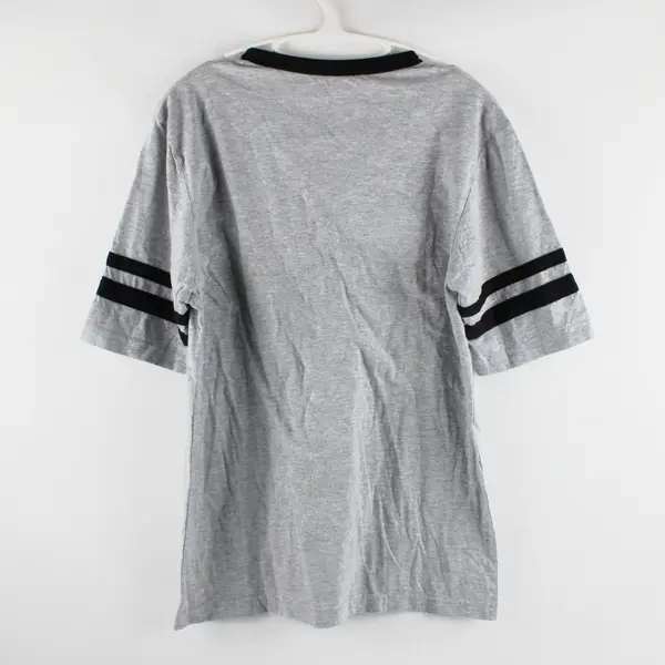 American Apparel Men's Small Gray Black Stripe Jersey T-Shirt