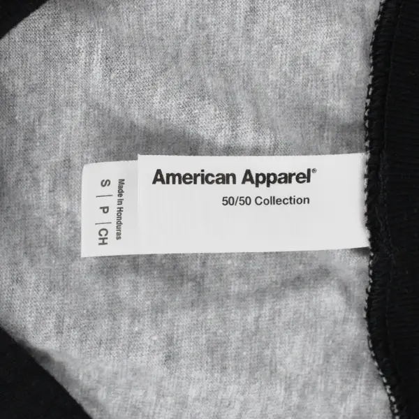 American Apparel Men's Small Gray Black Stripe Jersey T-Shirt