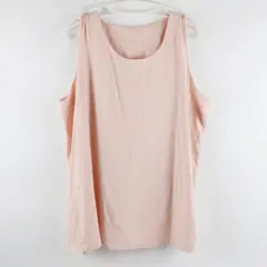 D&Co Women's Peach Tank Top Size XL Sleeveless Shirt