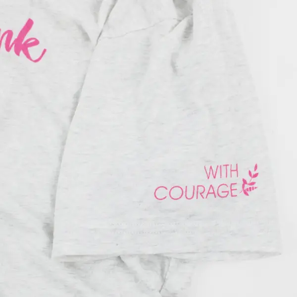 Next Level Apparel Men's XL Gray Breast Cancer Awareness #PaintMacPink T-Shirt