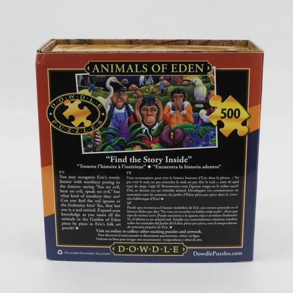 Animals of Eden 500 Piece Jigsaw Puzzle, Dowdle 2018, #888584 