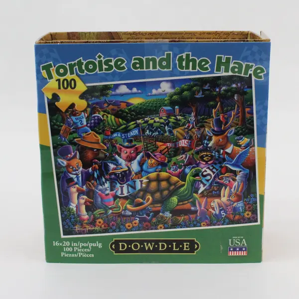 Dowdle Tortoise and the Hare 100-Piece Jigsaw Puzzle 16 x 20 Complete