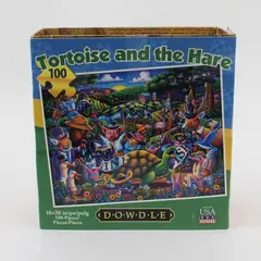 Dowdle Tortoise and the Hare 100-Piece Jigsaw Puzzle 16 x 20 Complete