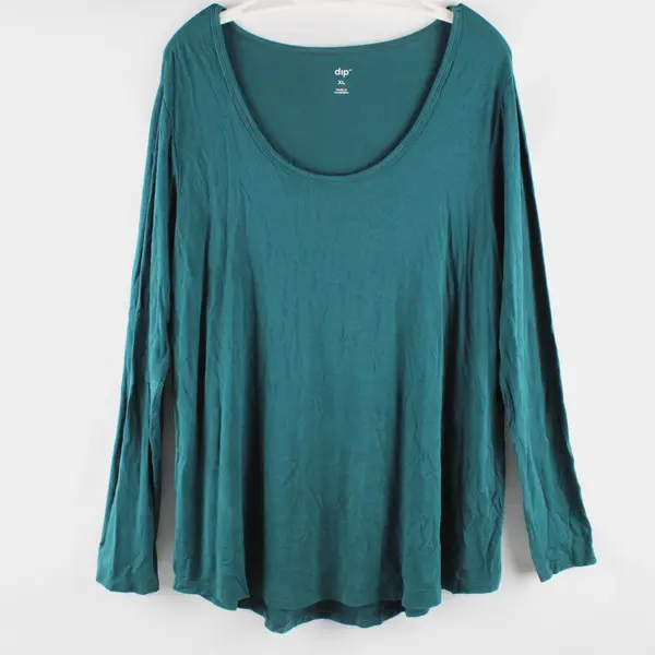 DIP Women's XL Dark Teal Long Sleeve Shirt